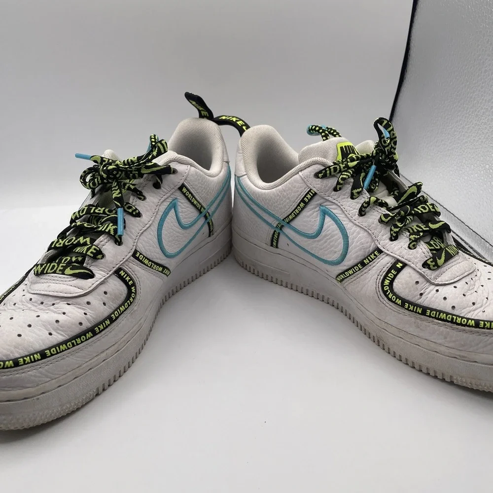 Nike Air Force 1 World Wide Pack White/Green/Blue Size‎ 8 CK7213-100